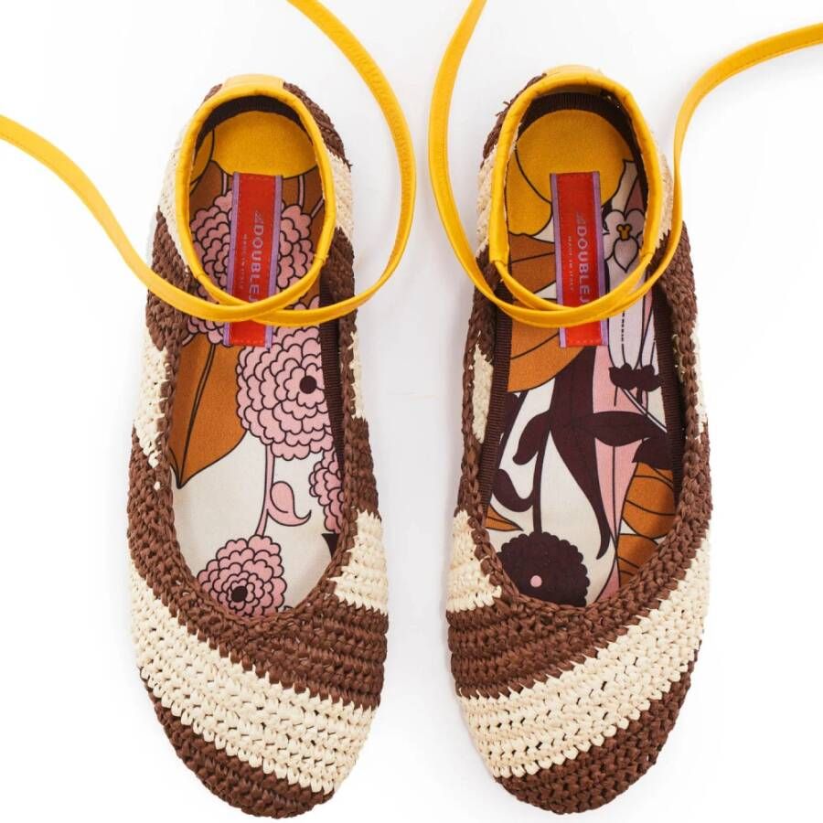La DoubleJ Raffia Twist Ballerina Flats Meerkleurig Dames - Foto 1