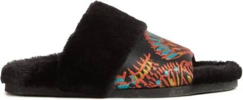 La DoubleJ Winter Slides met Egyptisch ge?nspireerd ontwerp Black Dames