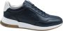 La Martina Blauwe leren sneaker - Thumbnail 1