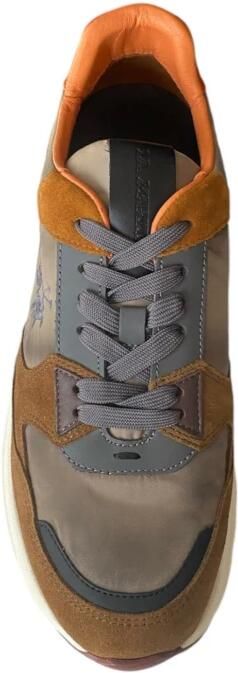 LA MARTINA Sneaker van suède en nylon in bruin Brown Heren - Foto 4