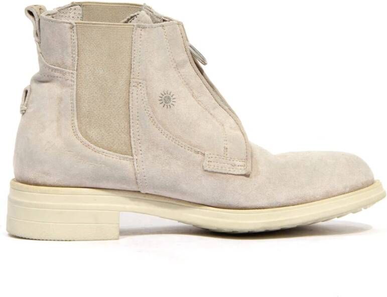 La Martina Vintage Effect Korte Laarzen in Beige Suède