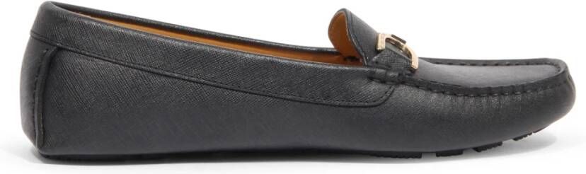 La Martina Zwarte Saffiano Loafer Gemaakt in Italië