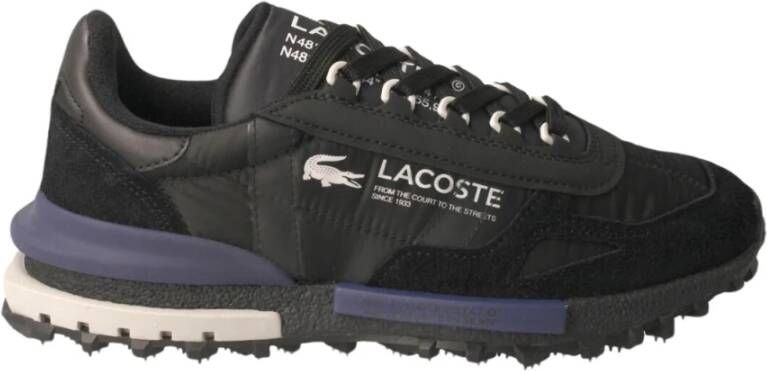 Lacoste Elite Heren Sneakers Zwart Blauw Zwart Heren