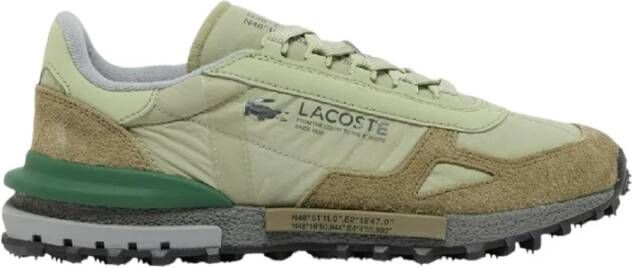 Lacoste Elite Sneaker in licht khaki en grijs