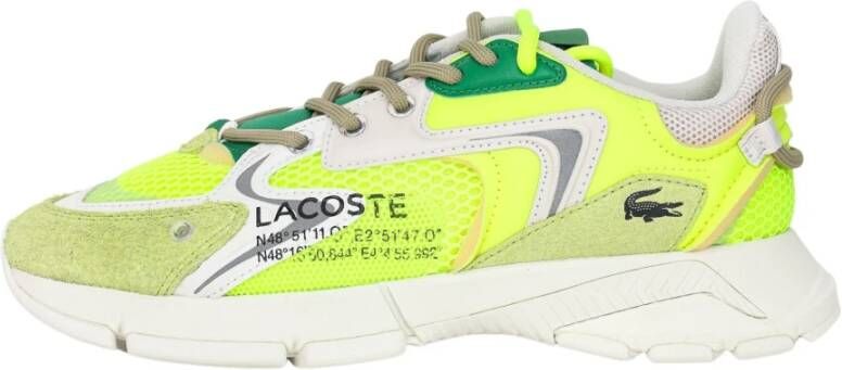 Lacoste Groene Leren Sneakers Groen Heren