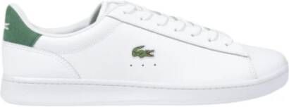 Lacoste Groene Rubberen Zool Sneakers White Heren