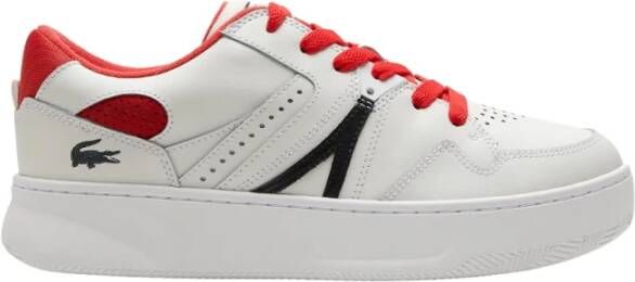 Lacoste Kleurrijke leren herensneakers White Heren