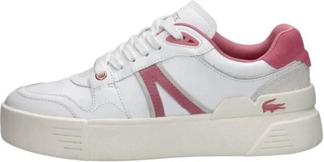 Lacoste Logo Sneaker Mat Leer Zijlabel In reliëf Vetersluiting White Dames - Foto 4