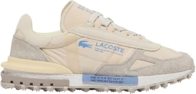 Lacoste heren sneaker Elite H suède ne textiel beige - Foto 2