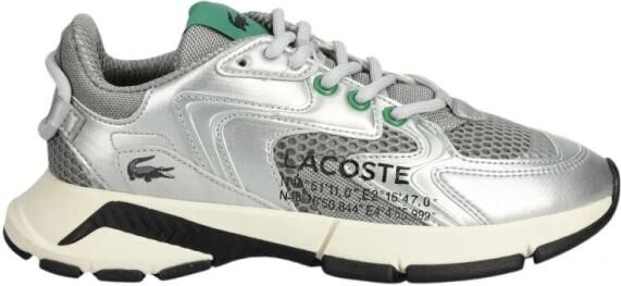 Lacoste Neo Textiel en Leren Sneakers Gray Dames