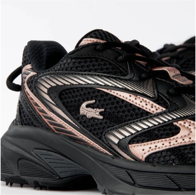 Lacoste dames sneaker Neo Shot suède nylon zwart en roze - Foto 3