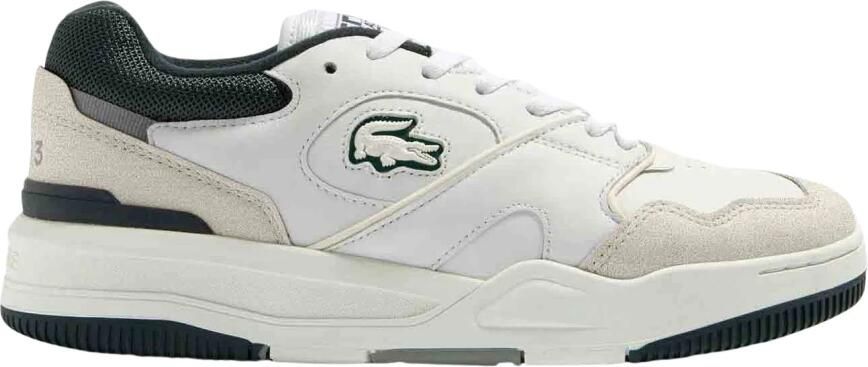 Lacoste Witte-Groene Lineshot Sneakers voor Heren White