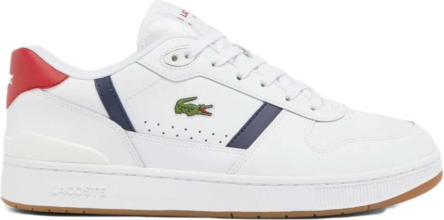 Lacoste Leather Low-Top Sneakers with Rubber Sole White - Foto 2