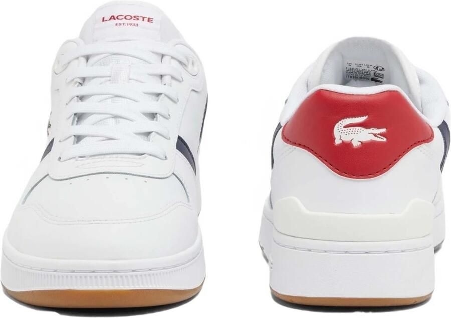 Lacoste Leather Low-Top Sneakers with Rubber Sole White - Foto 3