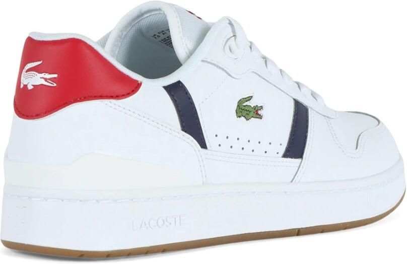 Lacoste Leather Low-Top Sneakers with Rubber Sole White - Foto 2