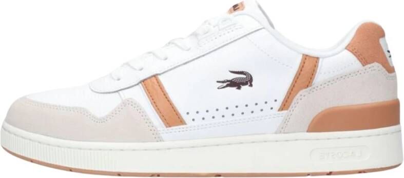 Lacoste T-clip Sneakers Schoenen wht lt brw maat: 42.5 beschikbare maaten:41 42.5 43 44.5 45 46