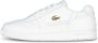 Lacoste Logo Sneaker Mat Leer Label Ingedrukt Vetersluiting White Dames - Thumbnail 2