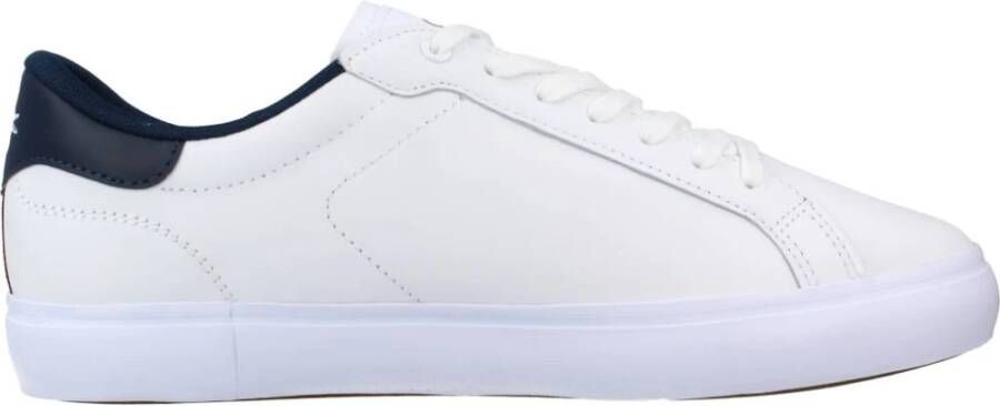 Lacoste Powercourt TR122 Heren Sneakers Schoenen Leer Wit 743SMA0034407 - Foto 2