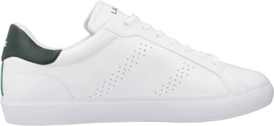 Lacoste Stijlvolle Leren Sneakers voor Mannen White Heren