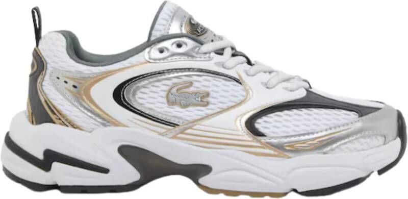 Lacoste dames sneaker Storm sneaker d wit goud mesh en leder - Foto 5