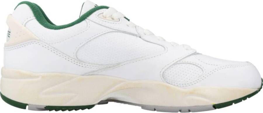 Lacoste Vintage Lage Leren Sneakers White Heren