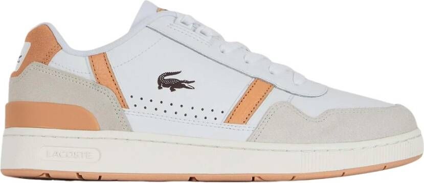 Lacoste T-clip Sneakers Schoenen wht lt brw maat: 42.5 beschikbare maaten:41 42.5 43 44.5 45 46 - Foto 2