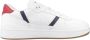 Lacoste Witte leren lage sneakers met rubberen zool White Heren - Thumbnail 1