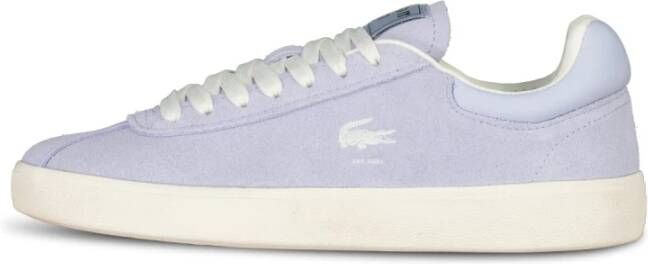 Lacoste Veloursleren Sneaker met Iconisch Detail Purple Dames