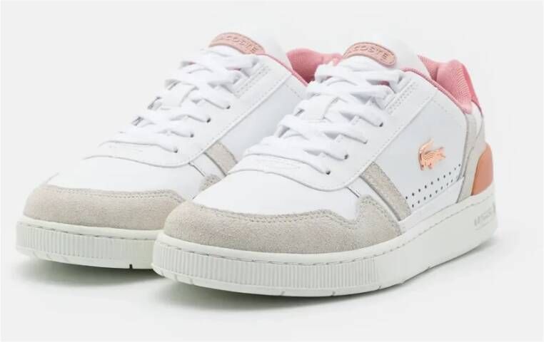 Lacoste Wit Roze Stijlvolle Sneaker