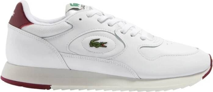 Lacoste Witte casual leren sneakers oor heren White Heren