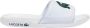 Lacoste Croco Dualiste Slide Slippers Voor Heren Rubberen Zool Logoprint Wit Groen - Thumbnail 2