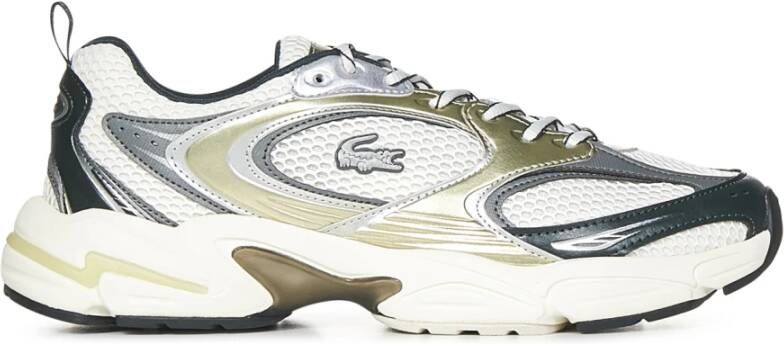 Lacoste Witte Mesh Sneakers voor Heren Multicolor Heren