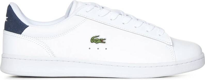 Lacoste Witte Sneakers met Marineblauwe Inzet White Heren