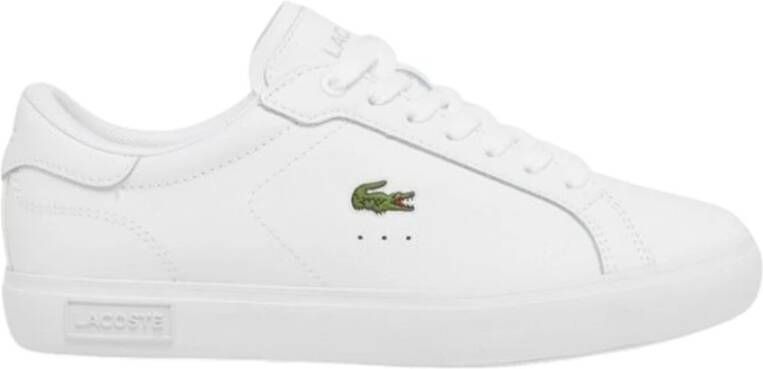 Lacoste Witte sportieve leren damessneakers