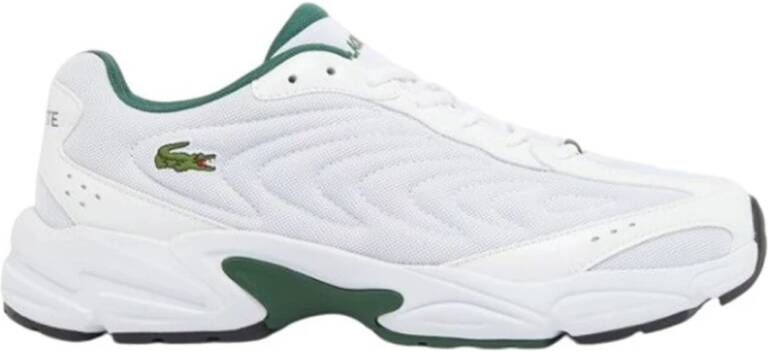 Lacoste Witte sportieve textielsneakers voor heren