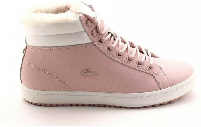 Lacoste Dames Leren Sneakers Pink Dames