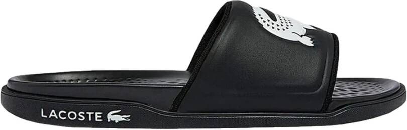Lacoste Zwarte Croco Dualiste Sandalen Black Heren