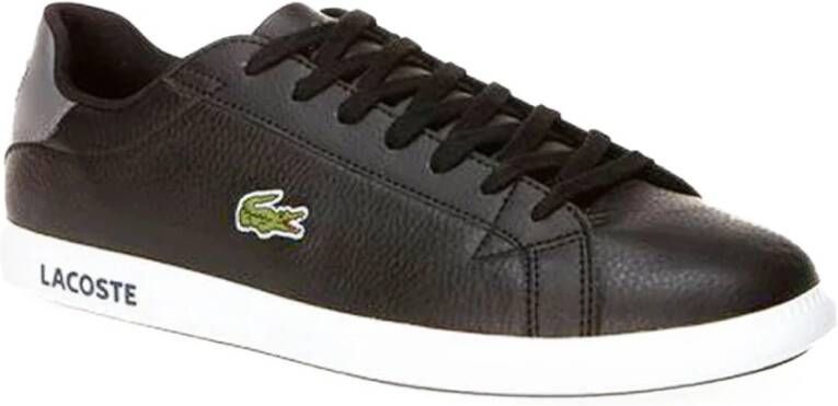 Lacoste Zwarte leren sneakers Graduate Lcr3 Black Heren