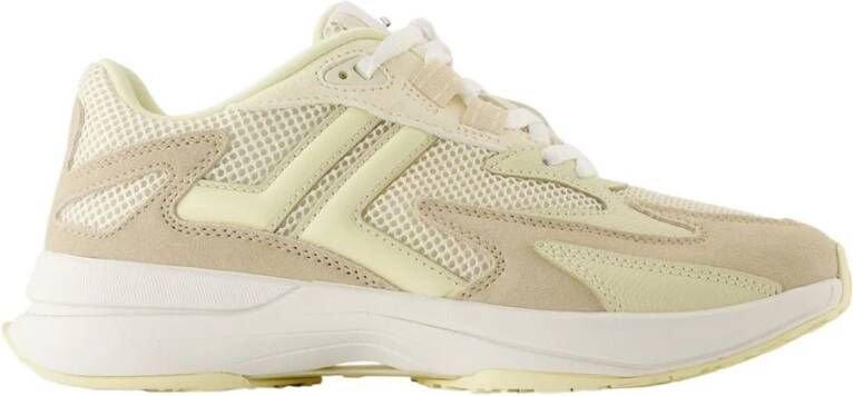 Lanvin Beige Leren Sneakers met Top Veters