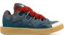 Lanvin Blauw en rood leren stoeprand sneakers - Thumbnail 1