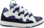 Lanvin Blauw en zwart leren sneakers - Thumbnail 1