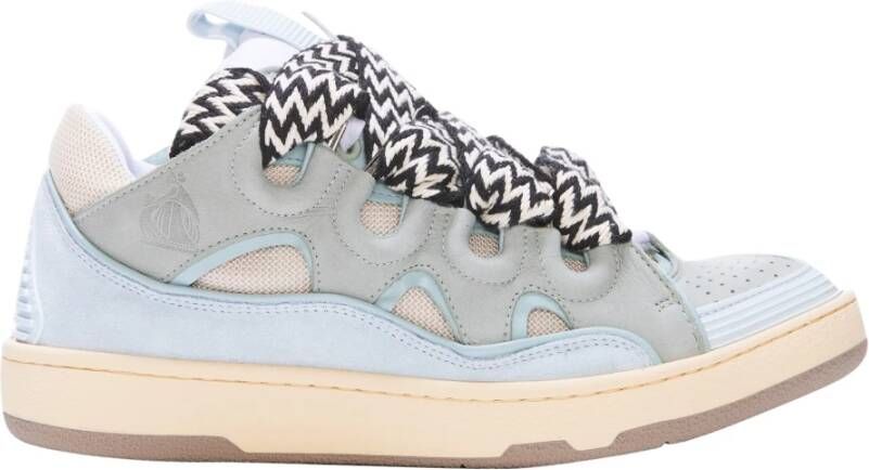 Lanvin Lichtblauwe Leren Sneakers voor Dames Blauw Dames