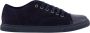 Lanvin Zwarte Leren Sneakers Bovenste Veters - Thumbnail 1