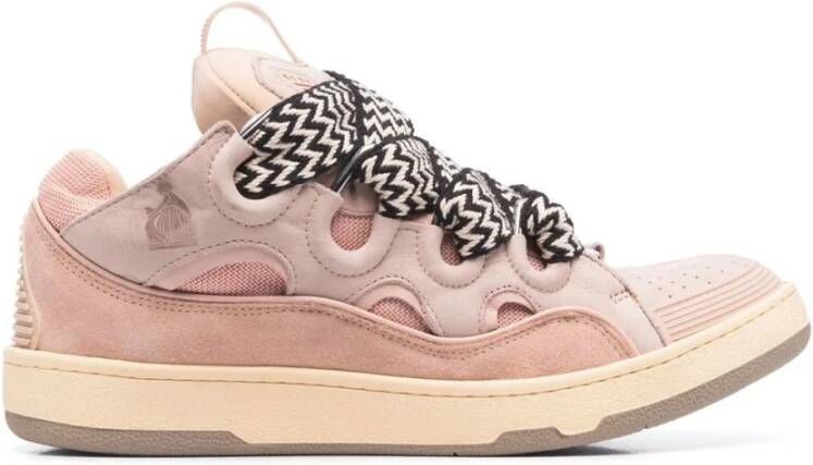 Lanvin Stijlvolle Curb Sneakers voor dames Pink Dames