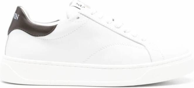 Lanvin Contrasterende Geborduurde Sneaker White Dames