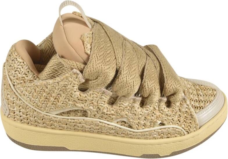 Lanvin Curb Raffia Sneakers