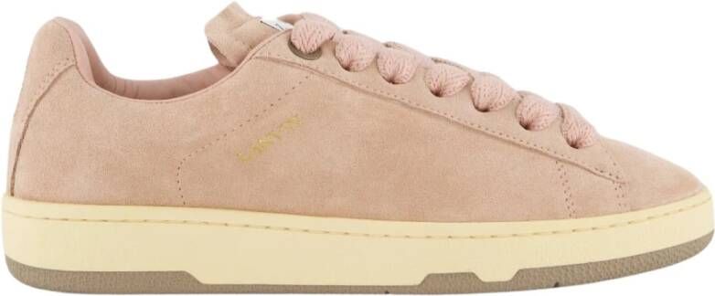 Lanvin Roze Leren Sneakers met Suède Detail Pink Dames