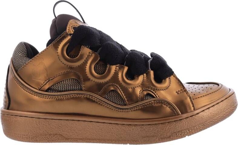 Lanvin Dames Curb Sneaker Bronze Metallic Brown Dames