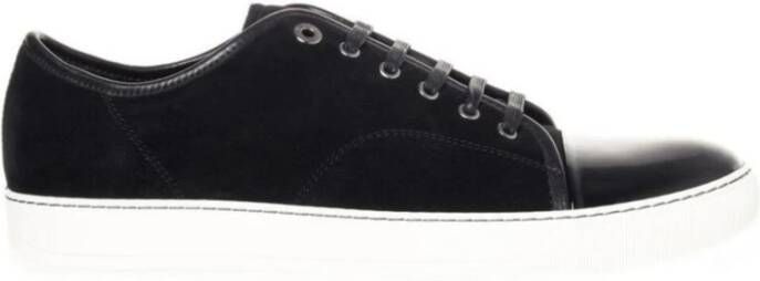 Lanvin Dbb1 Sneakers van suède en lakleer Black Heren