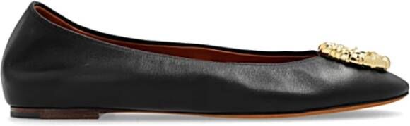 Lanvin Melodie leren ballet flats Black Dames